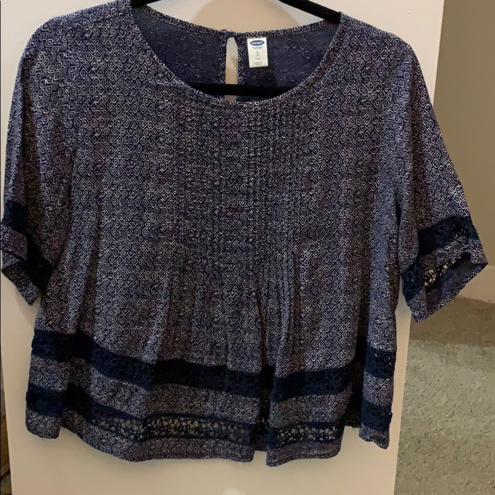 Blue lightweight blouse